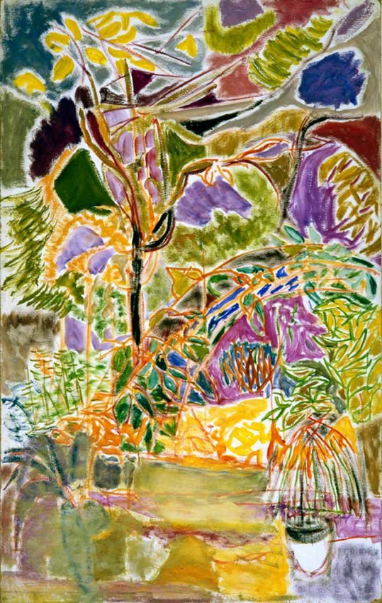 " Le jardin " - Huile sur toile - 114x73cm (50M) - 1984 