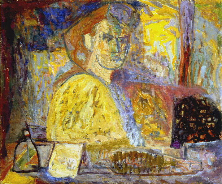 " Portrait de femme" - Huile sur toile - 65x53cm (15F) - 1949