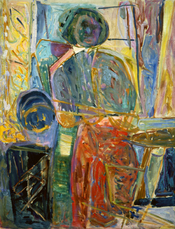" La femme au salon " - Huile sur toile - 61x46cm (12P) - 1948 - Collection privée