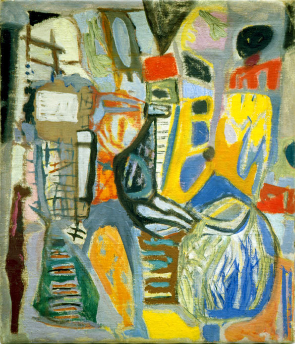 Huile sur toile - 58x48cm - 1948 - Au dos "L'ébauche d'un tableau 48"